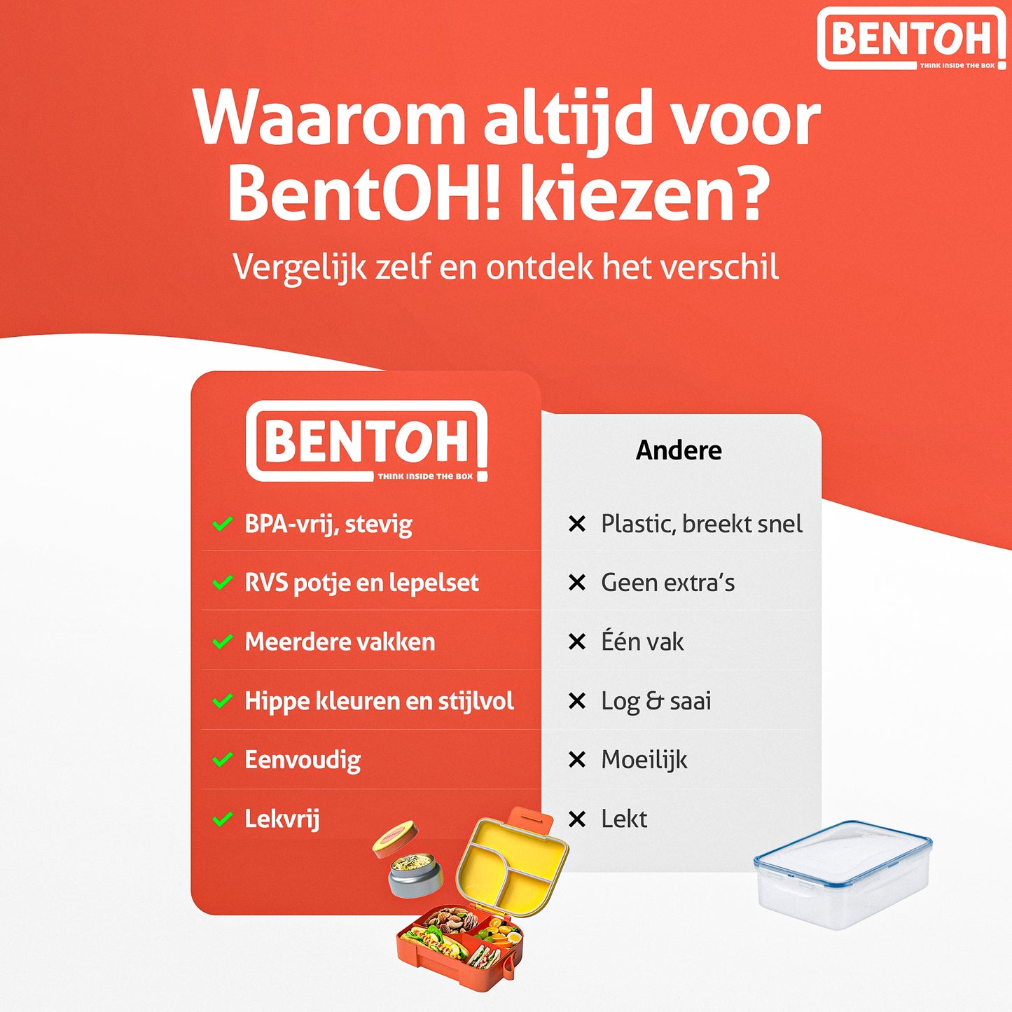 BentOH!® Opitant luxe lunchdoos geel/oranje