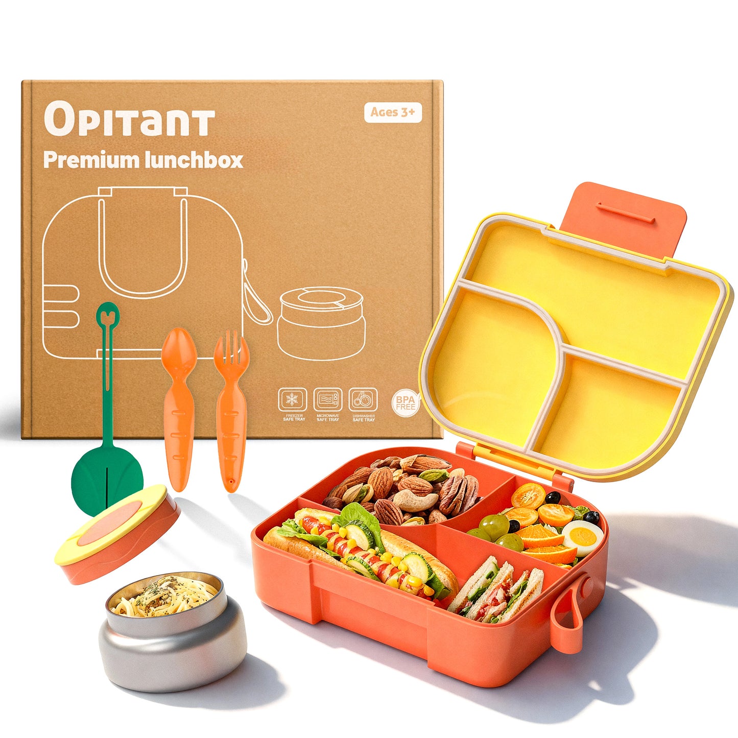 BentOH!® Opitant luxe lunchdoos geel/oranje