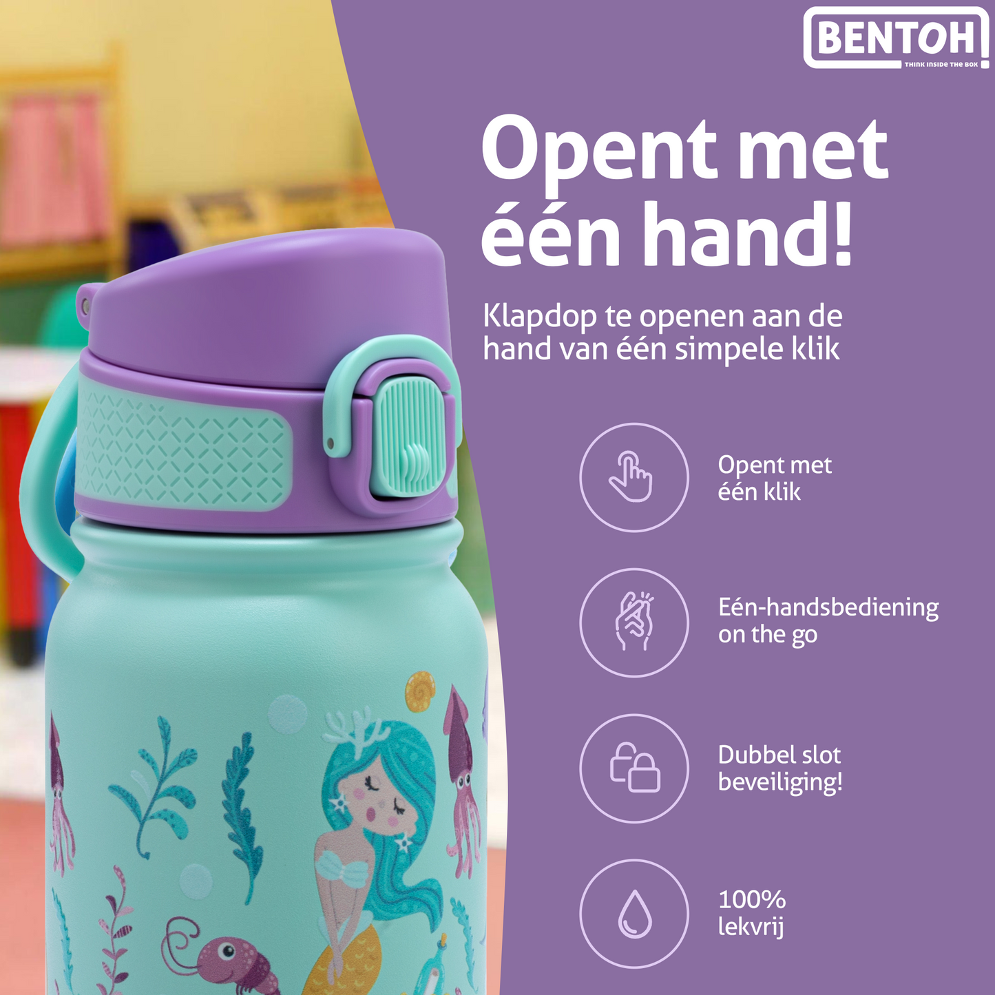 BentOH® Smile luxe drinkfles 350 ml mermaid