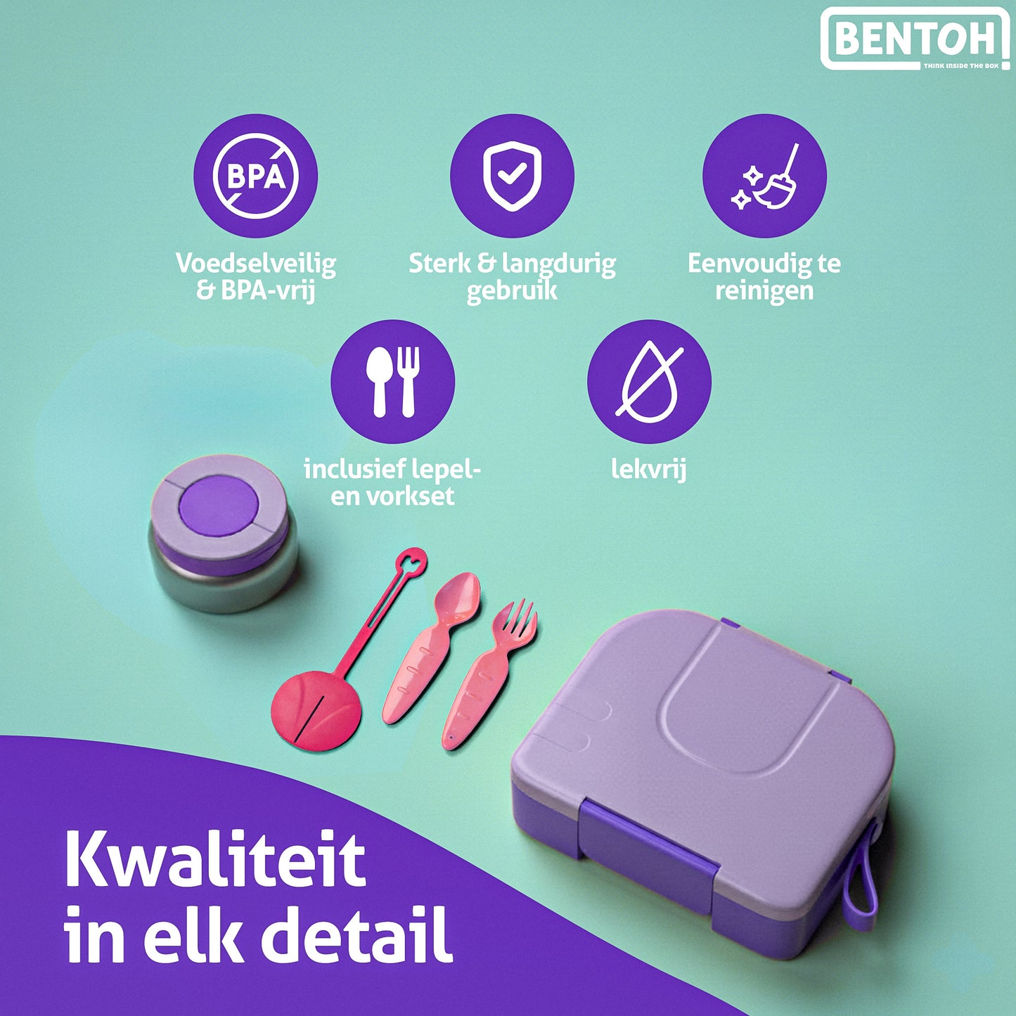 BentOH!® Opitant luxe lunchdoos paars