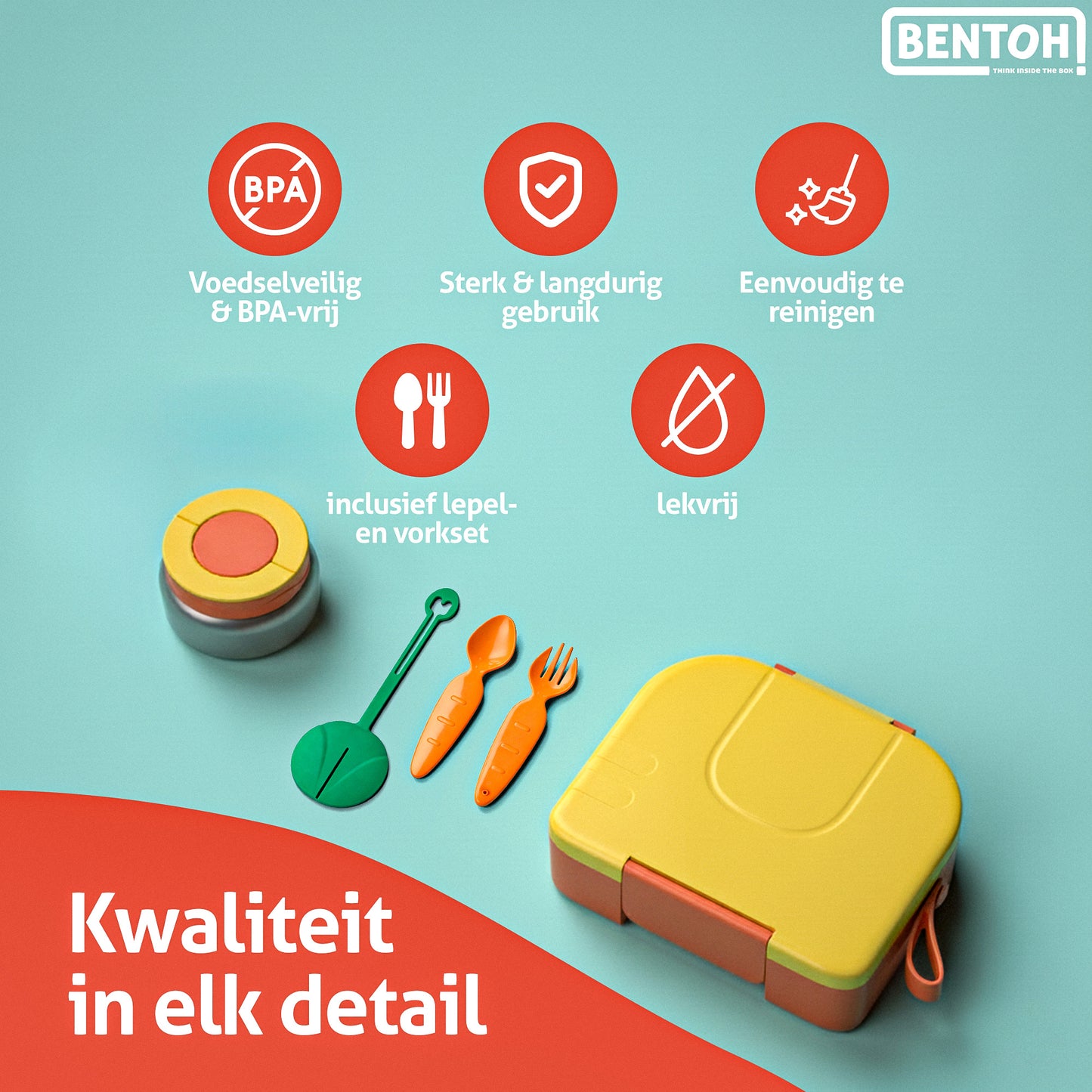BentOH!® Opitant luxe lunchdoos geel/oranje