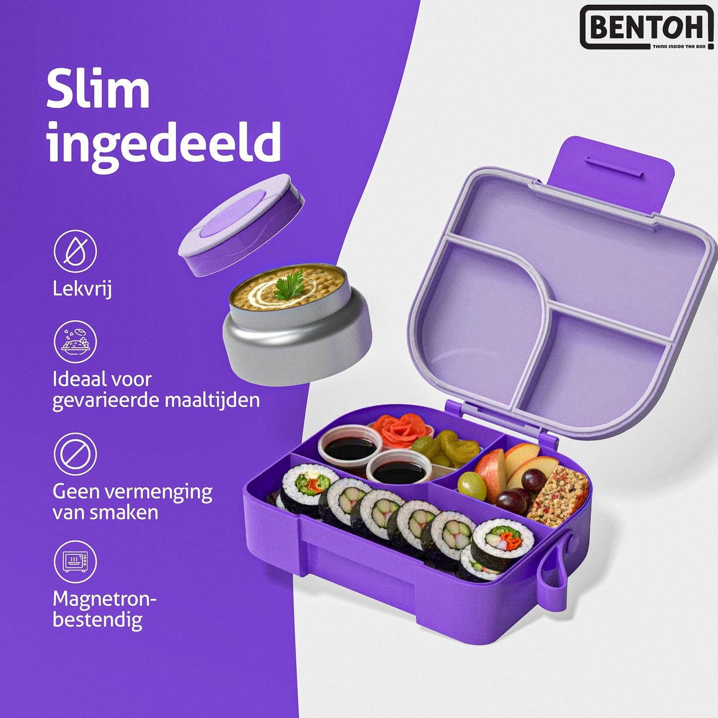 BentOH!® Opitant luxe lunchdoos paars