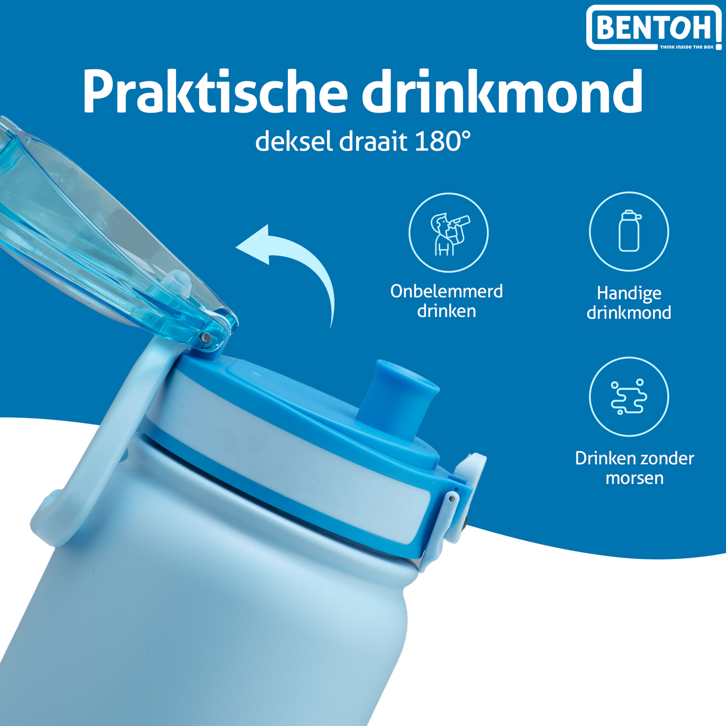 BentOH® Opitant luxe drinkfles blauw 1L