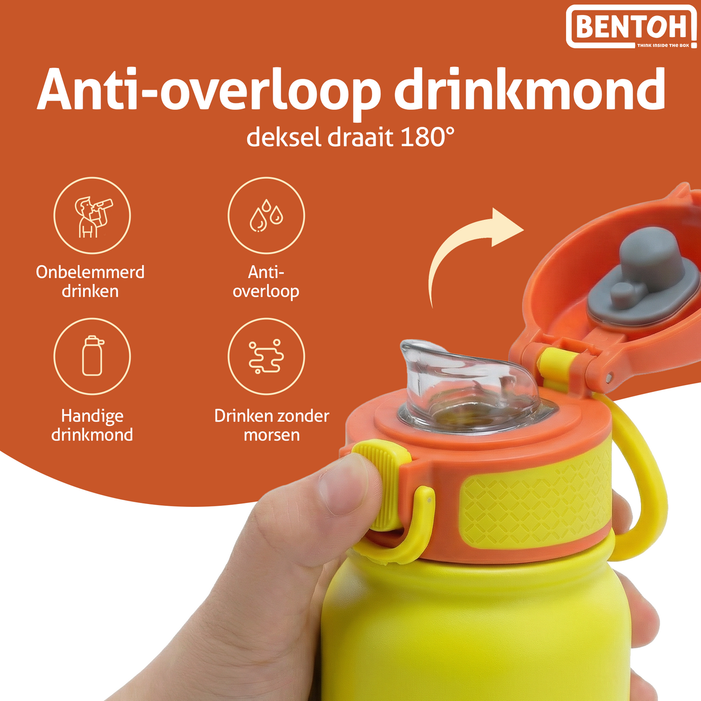 BentOH® Opitant luxe drinkfles geel/oranje 550 ml