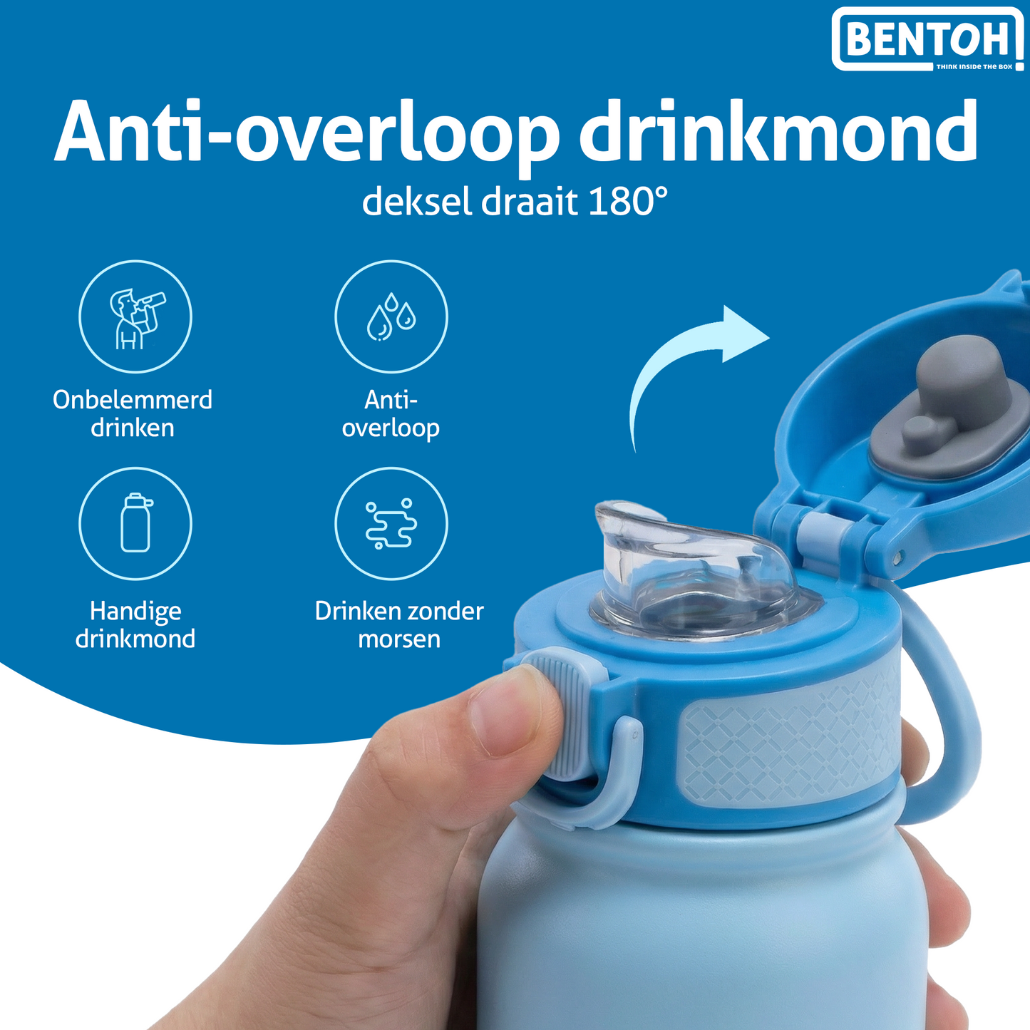 BentOH® Opitant luxe drinkfles blauw 550 ml