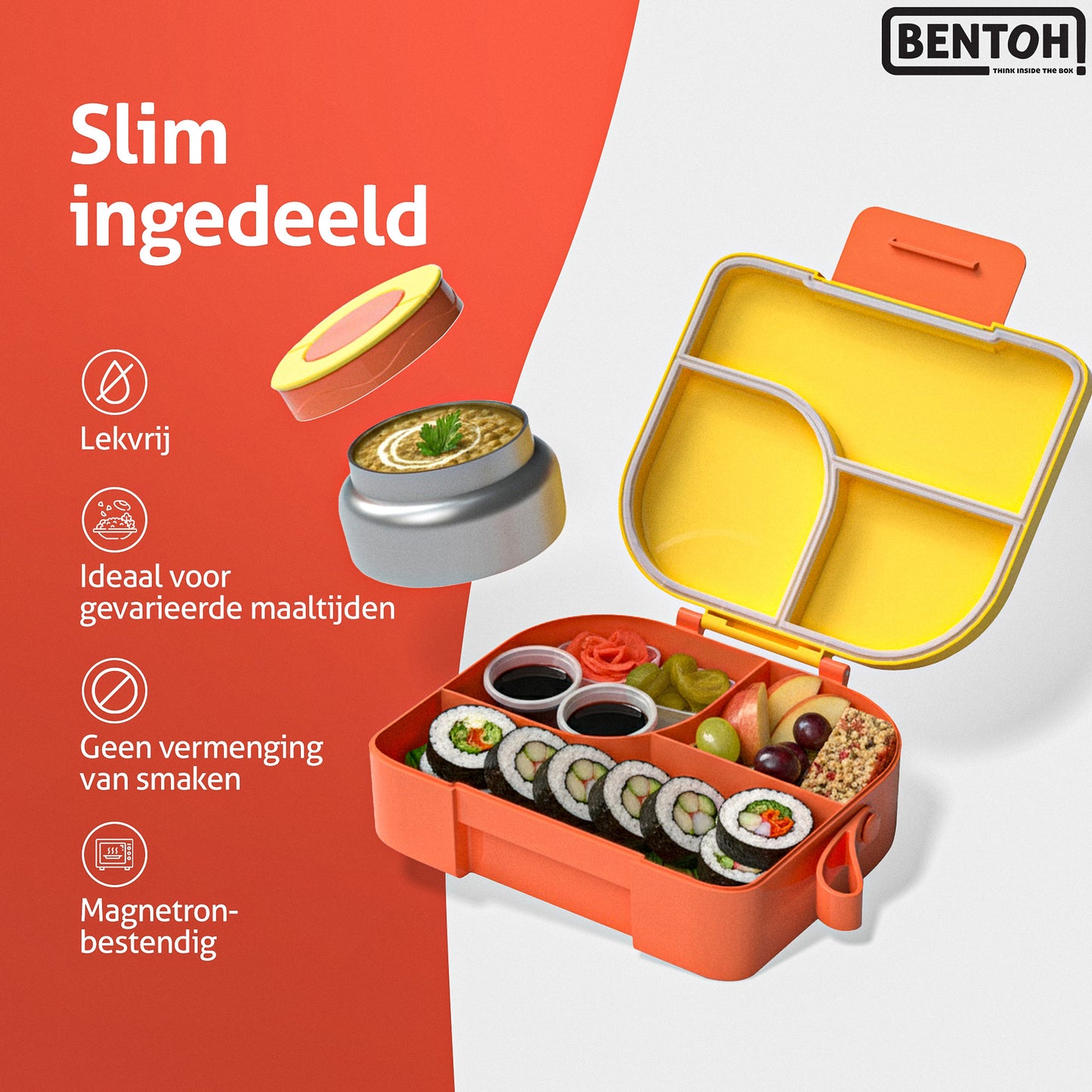 BentOH!® Opitant luxe lunchdoos geel/oranje