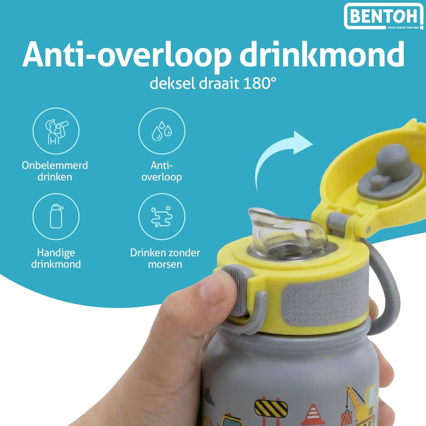 BentOH® Smile luxe drinkfles 350 ml trucks