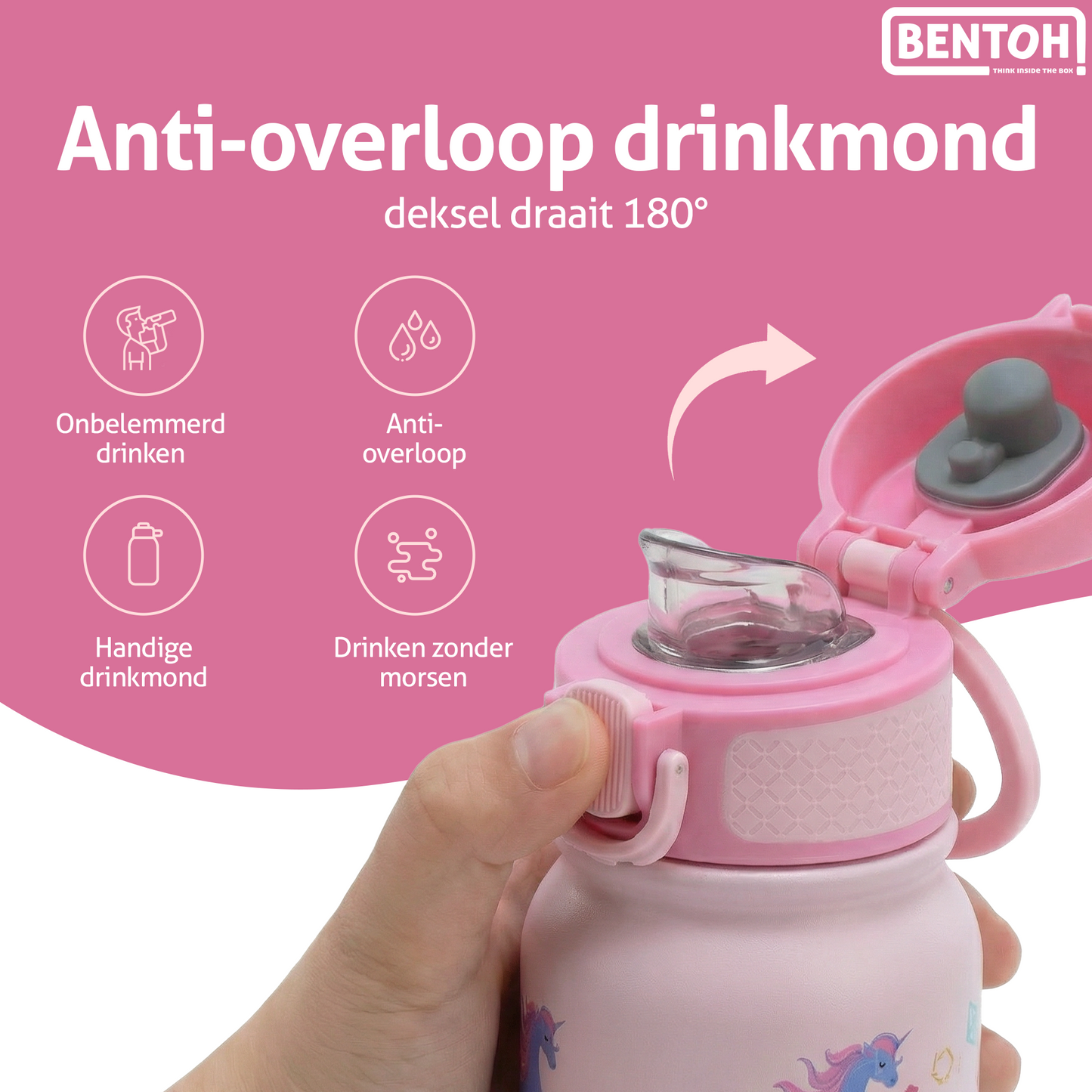 BentOH® Smile luxe drinkfles 350 ml unicorn
