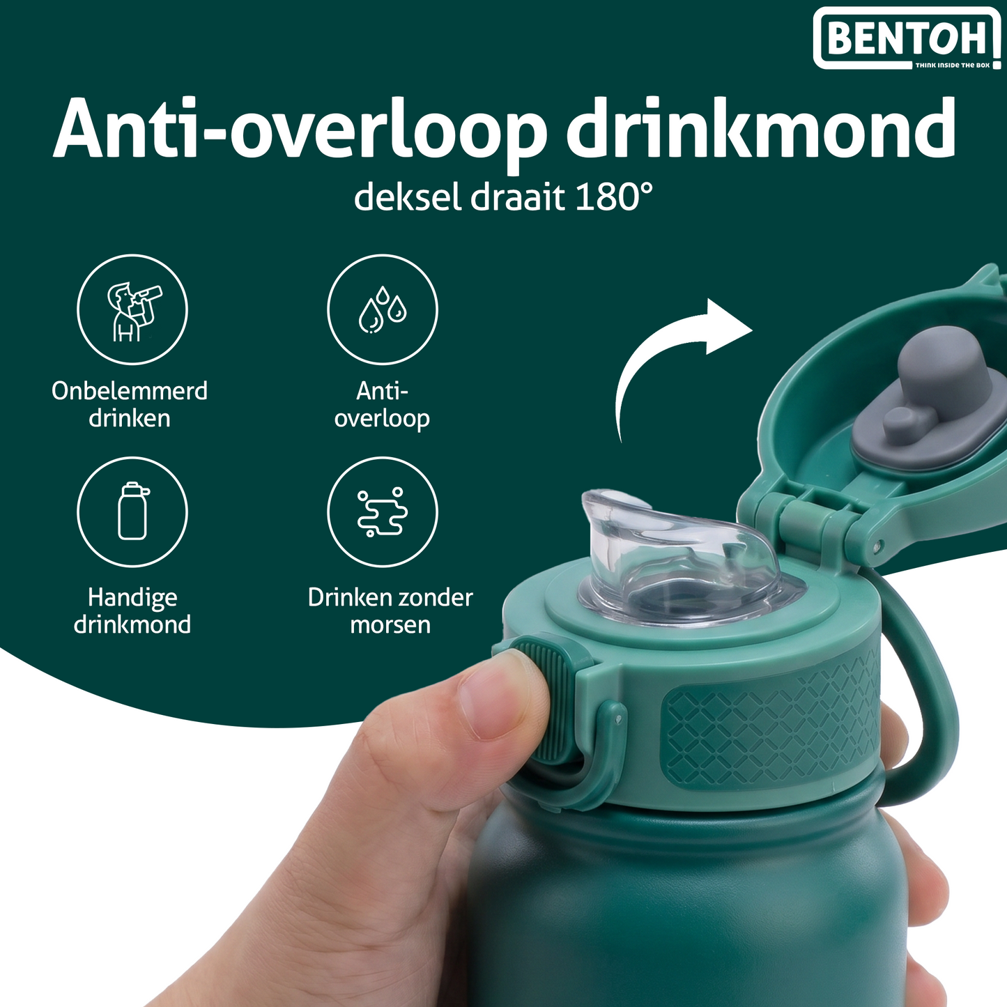 BentOH® Opitant luxe drinkfles groen 350 ml