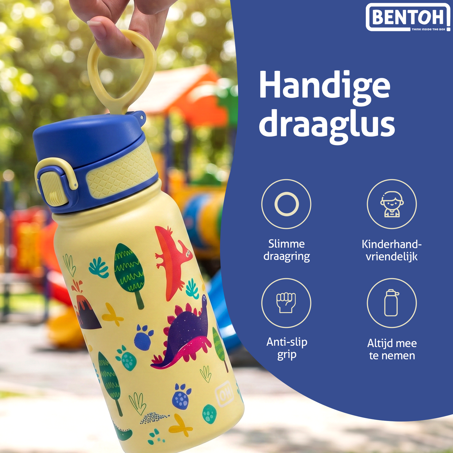 BentOH® Smile luxe drinkfles 350 ml dinosaur