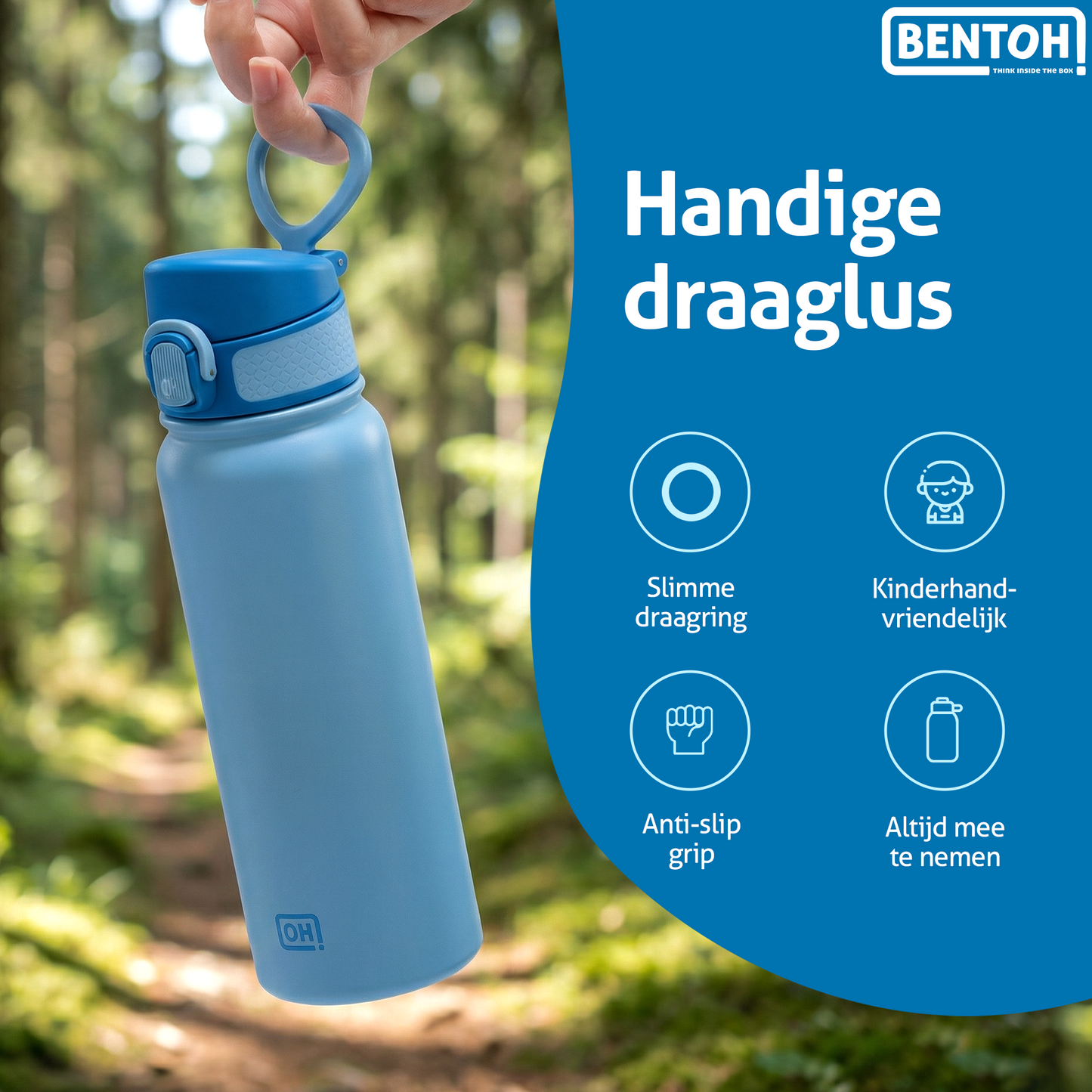 BentOH® Opitant luxe drinkfles blauw 550 ml
