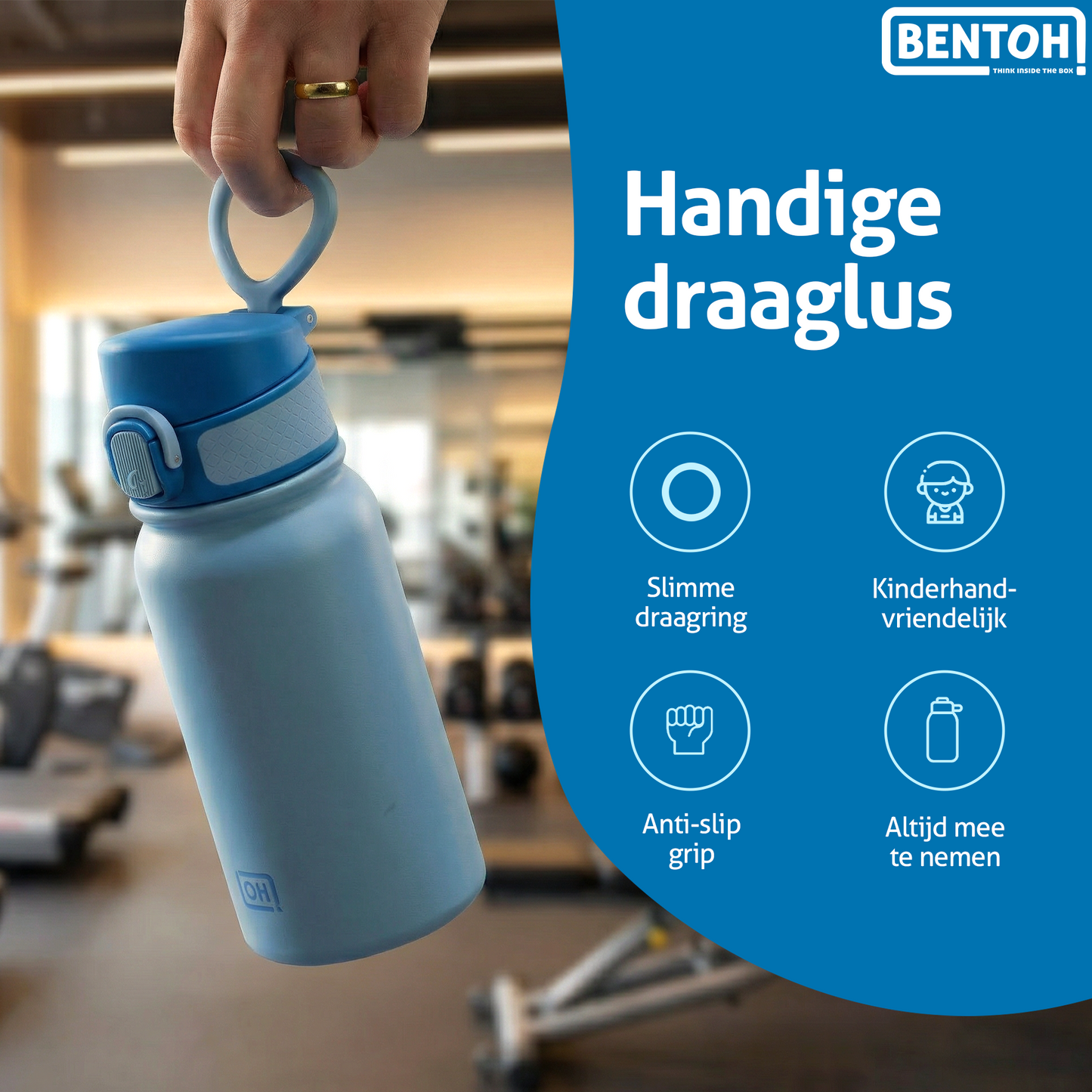 BentOH® Opitant luxe drinkfles blauw 350 ml