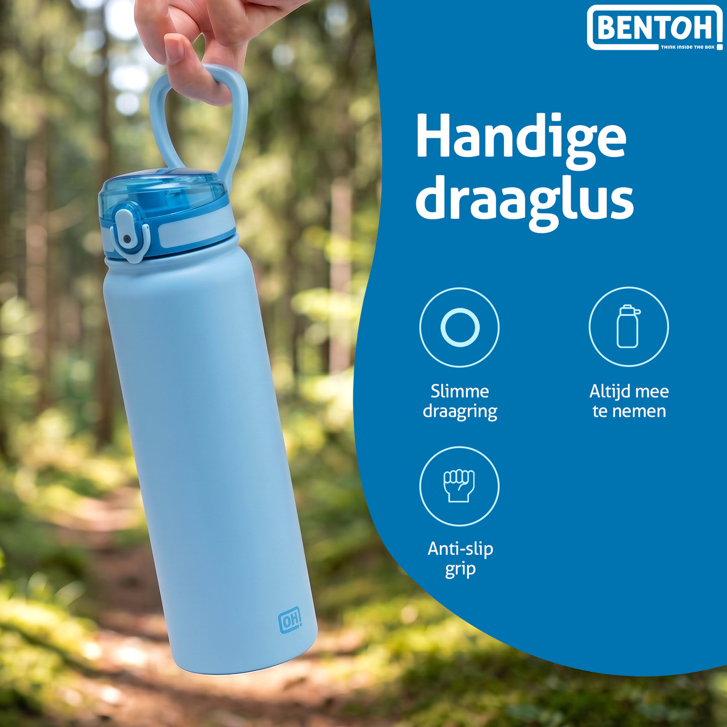 BentOH® Opitant luxe drinkfles blauw 1L