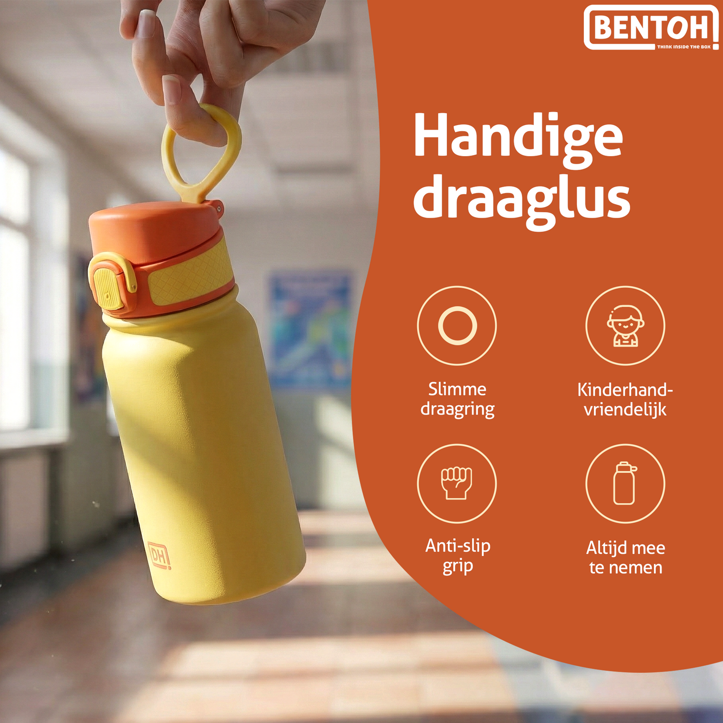 BentOH® Opitant luxe drinkfles geel/oranje 350 ml