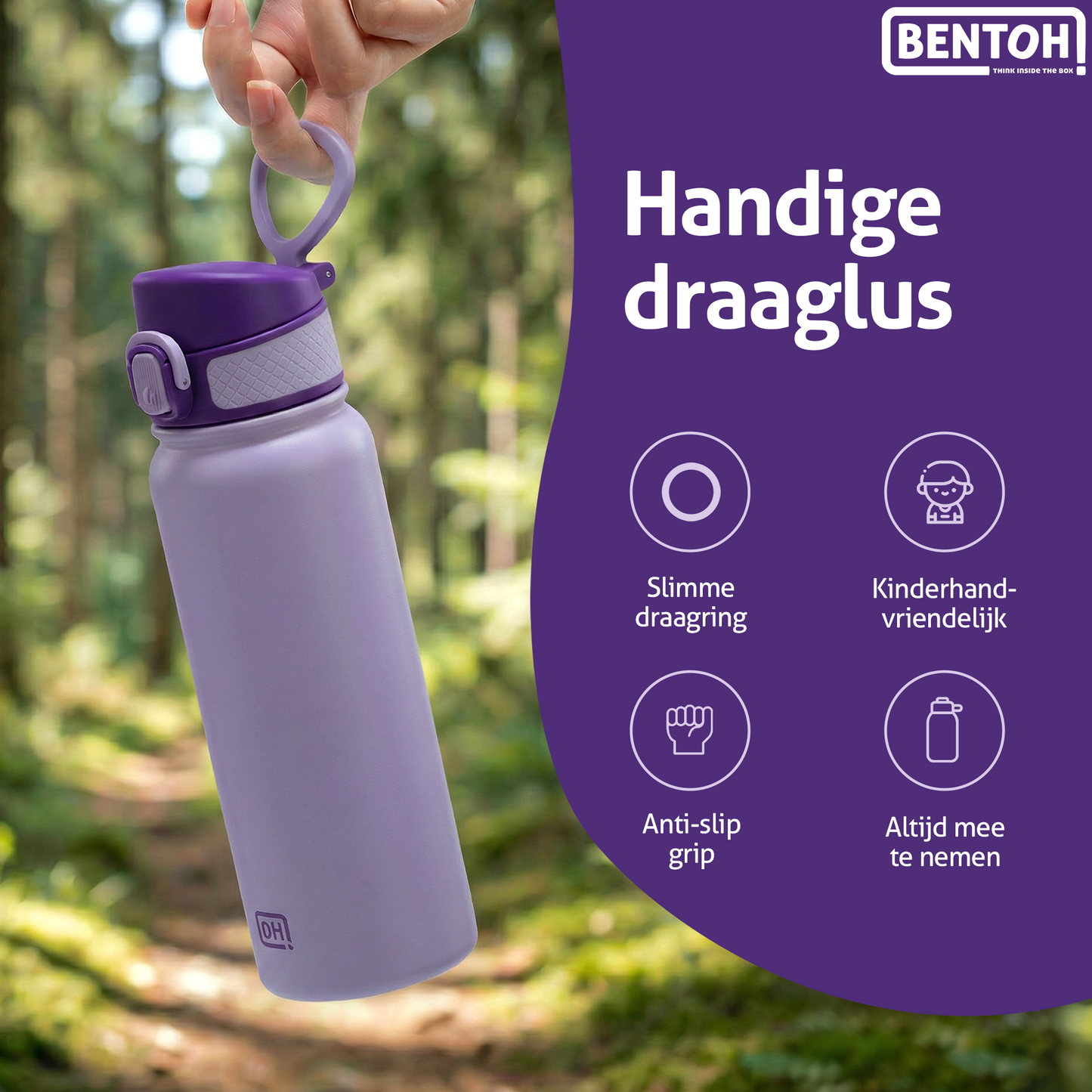 BentOH® Opitant luxe drinkfles paars 550 ml