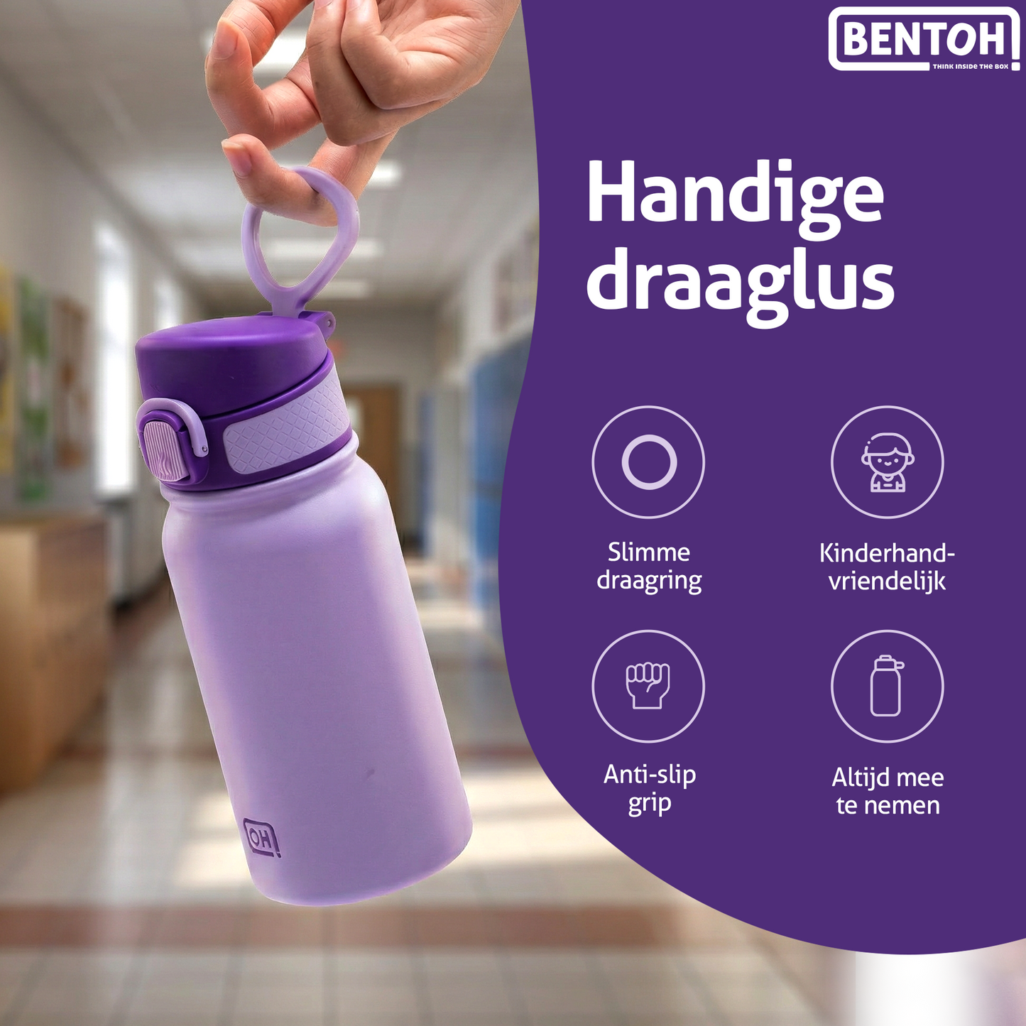 BentOH® Opitant luxe drinkfles paars 350 ml