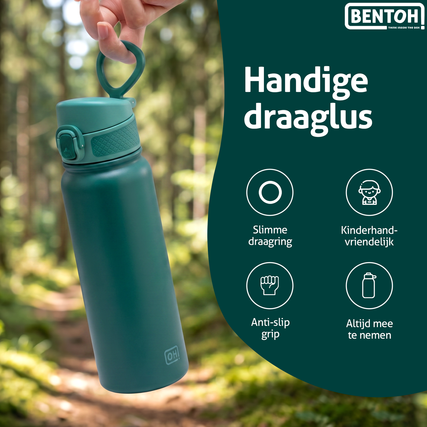 BentOH® Opitant luxe drinkfles groen 550 ml