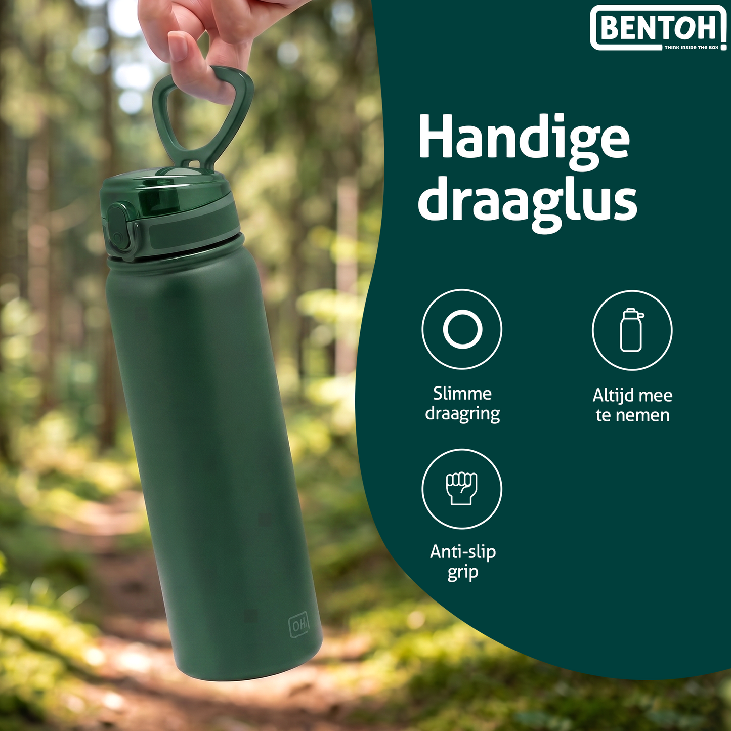 BentOH® Opitant luxe drinkfles groen 1L