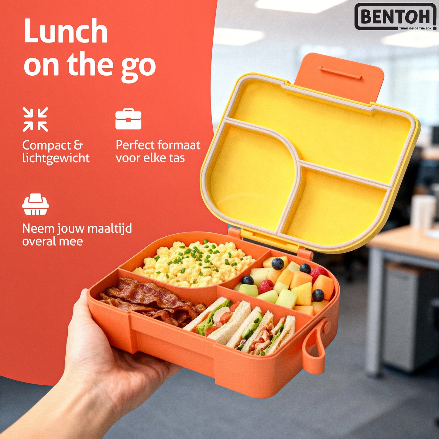 BentOH!® Opitant luxe lunchdoos geel/oranje