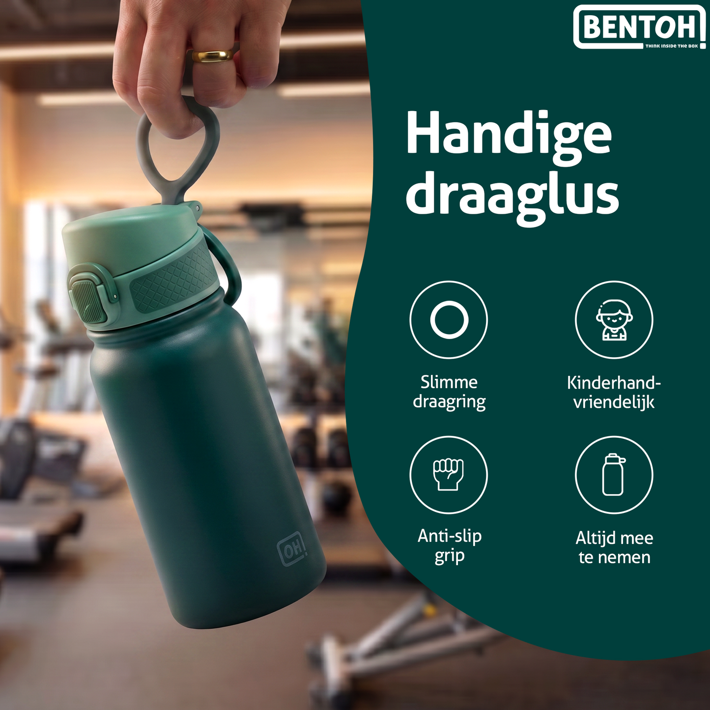 BentOH® Opitant luxe drinkfles groen 350 ml