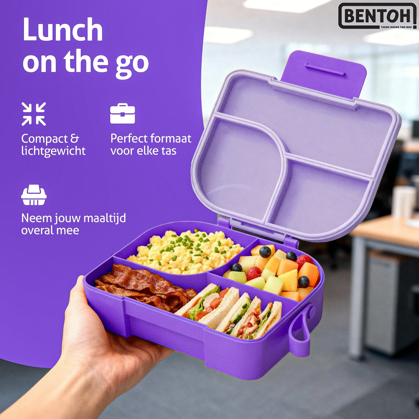BentOH!® Opitant luxe lunchdoos paars