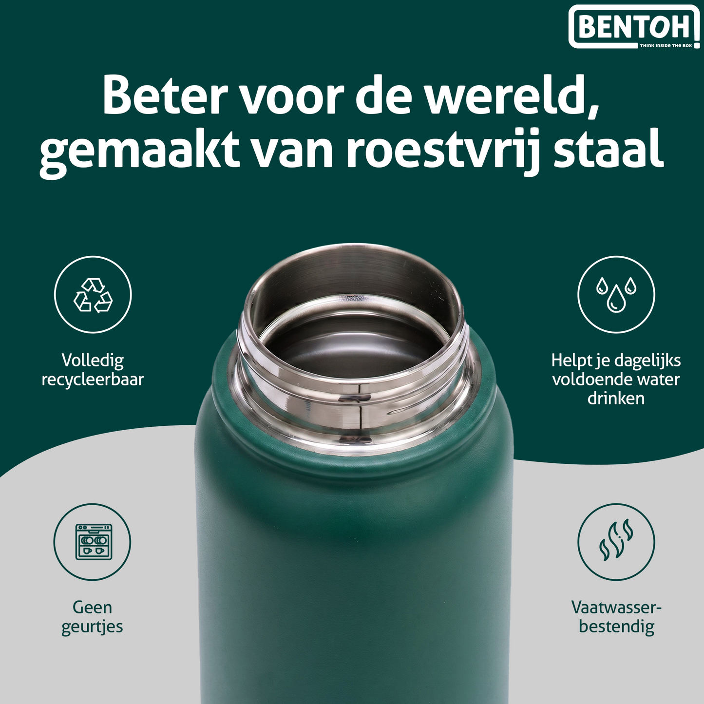 BentOH® Opitant luxe drinkfles groen 1L