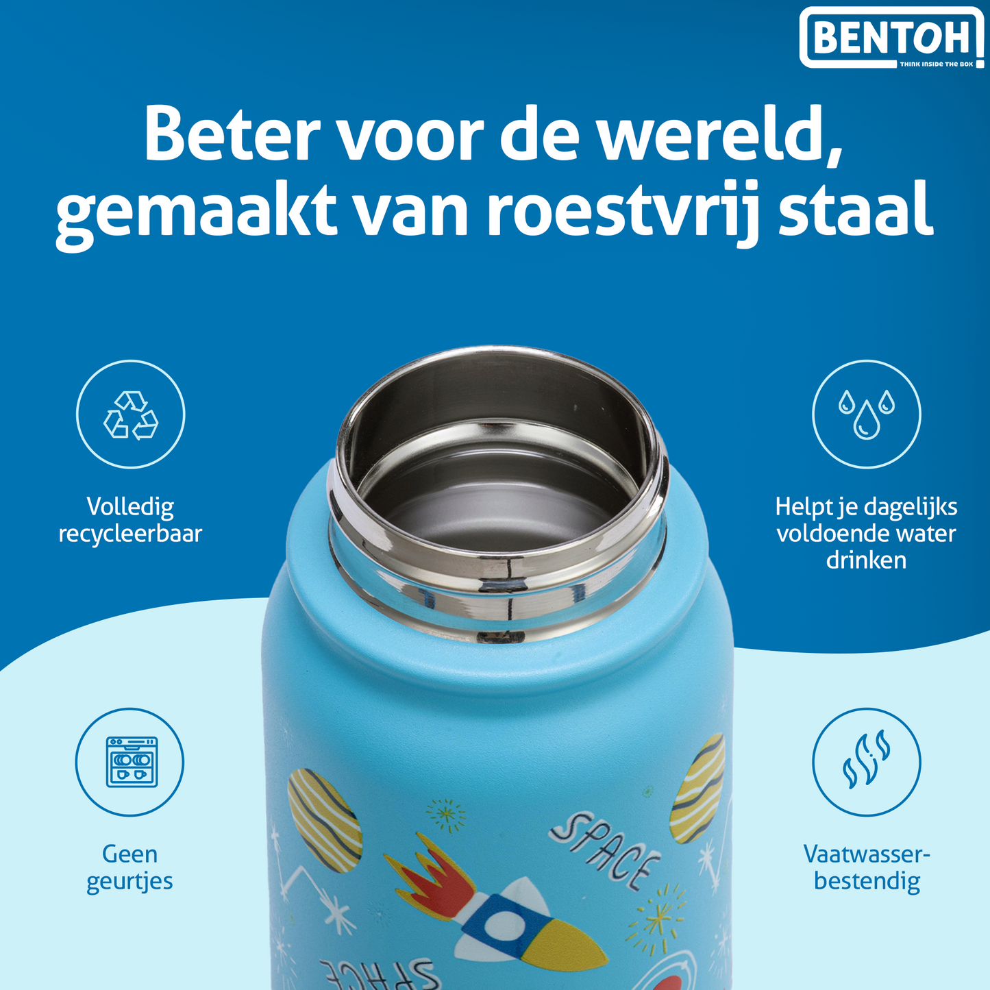 BentOH® Smile luxe drinkfles 350 ml space