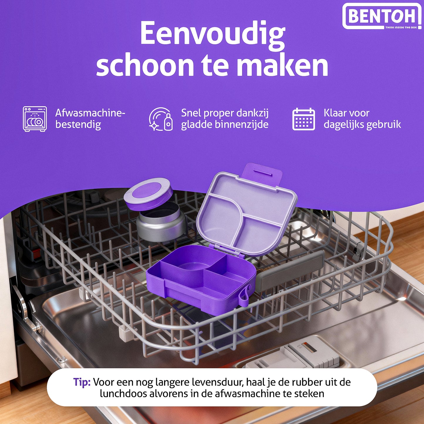 BentOH!® Opitant luxe lunchdoos paars