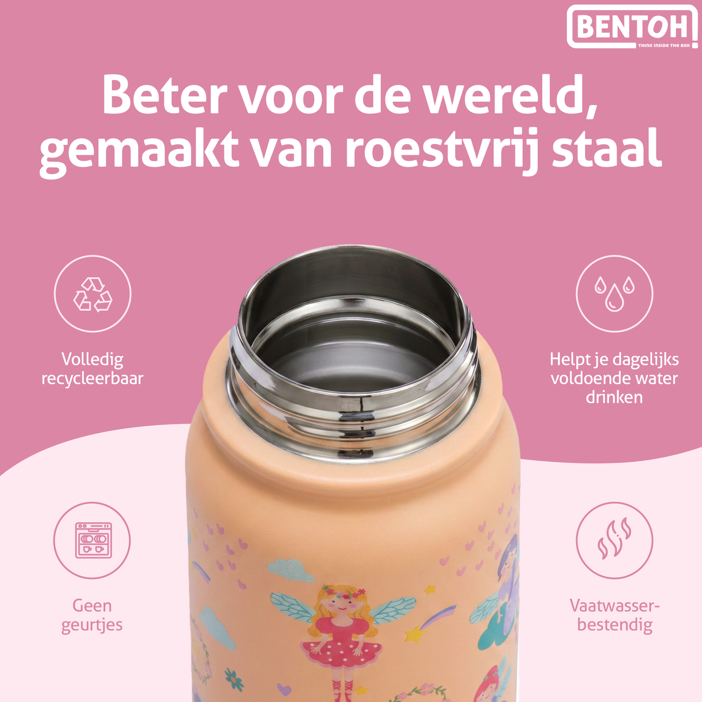 BentOH® Smile luxe drinkfles 350 ml fairy