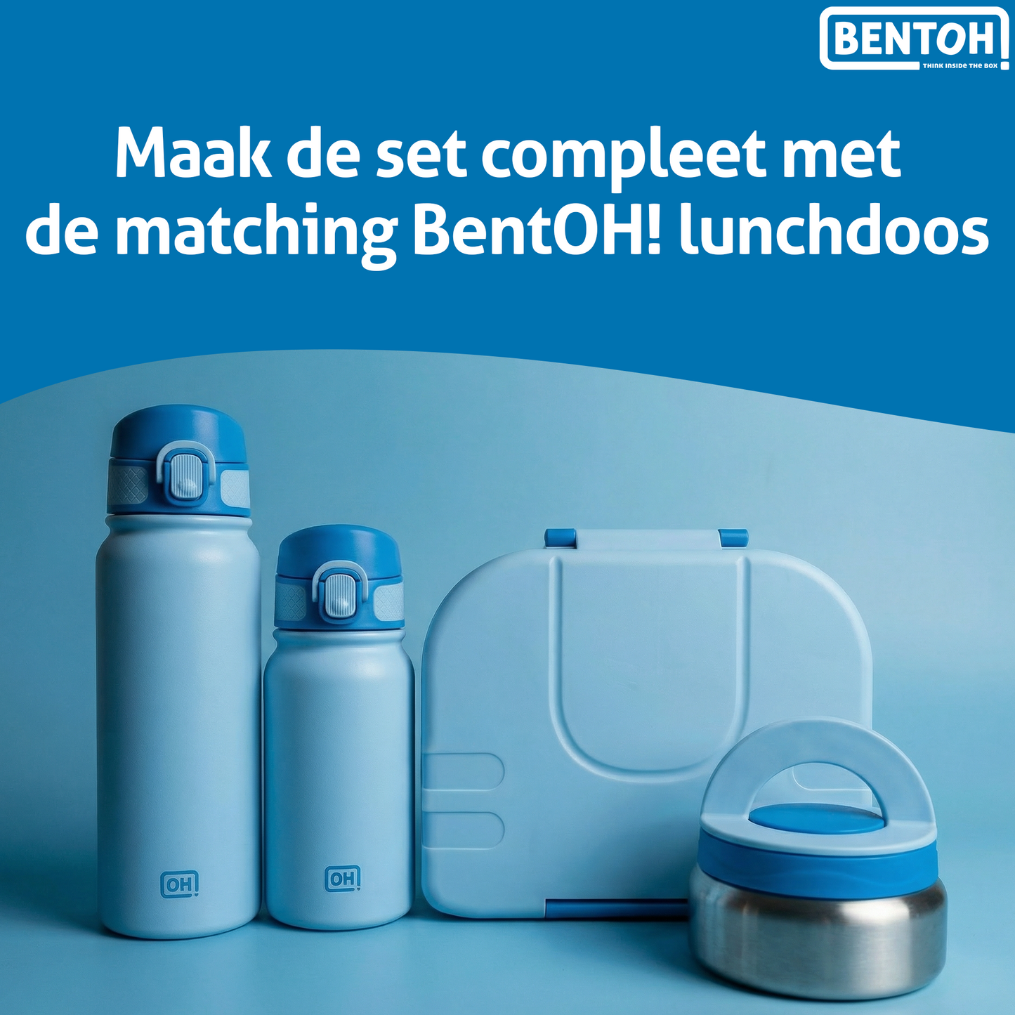 BentOH® Opitant luxe drinkfles blauw 550 ml