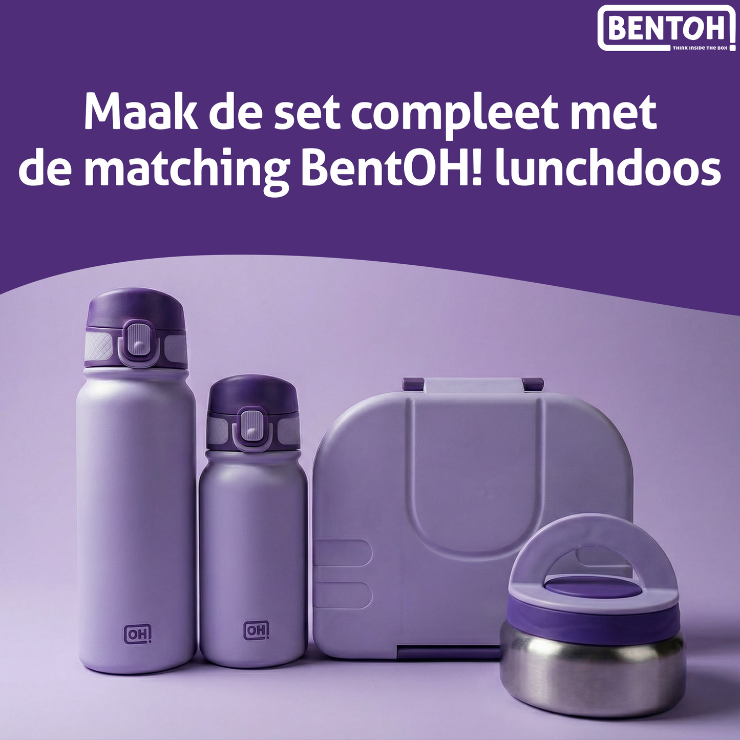 BentOH® Opitant luxe drinkfles paars 550 ml