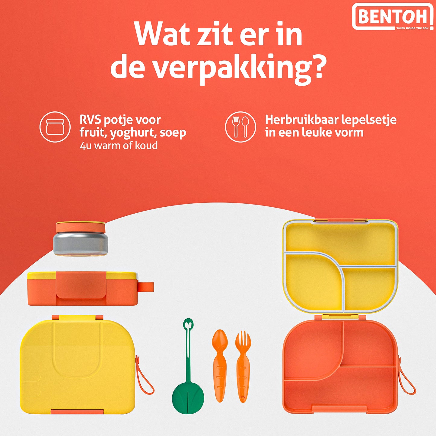 BentOH!® Opitant luxe lunchdoos geel/oranje