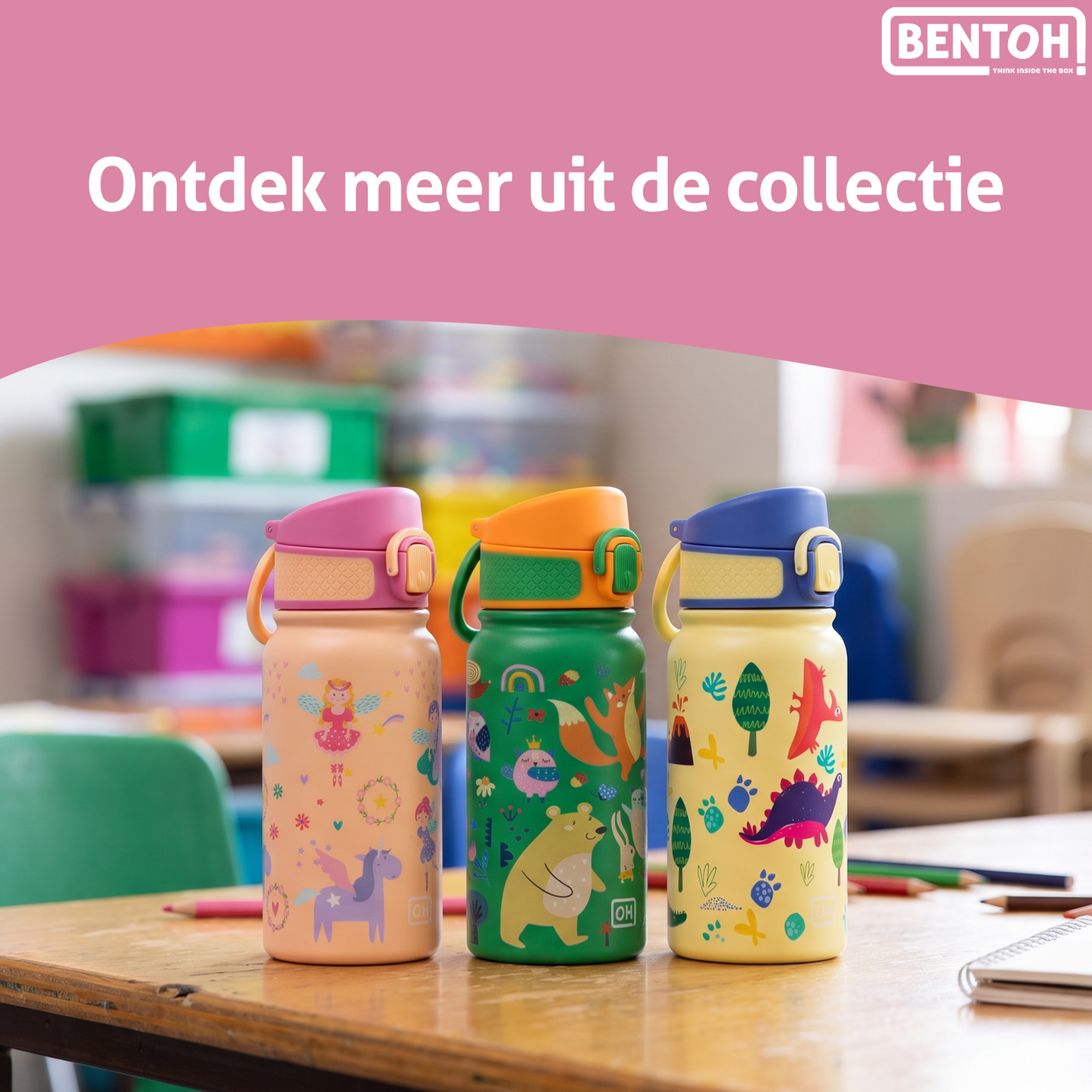 BentOH® Smile luxe drinkfles 350 ml fairy