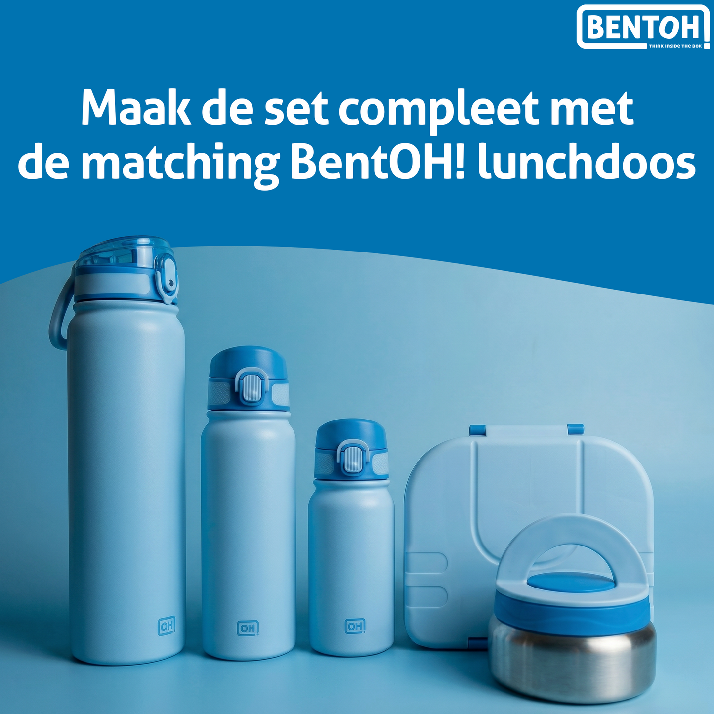 BentOH® Opitant luxe drinkfles blauw 1L