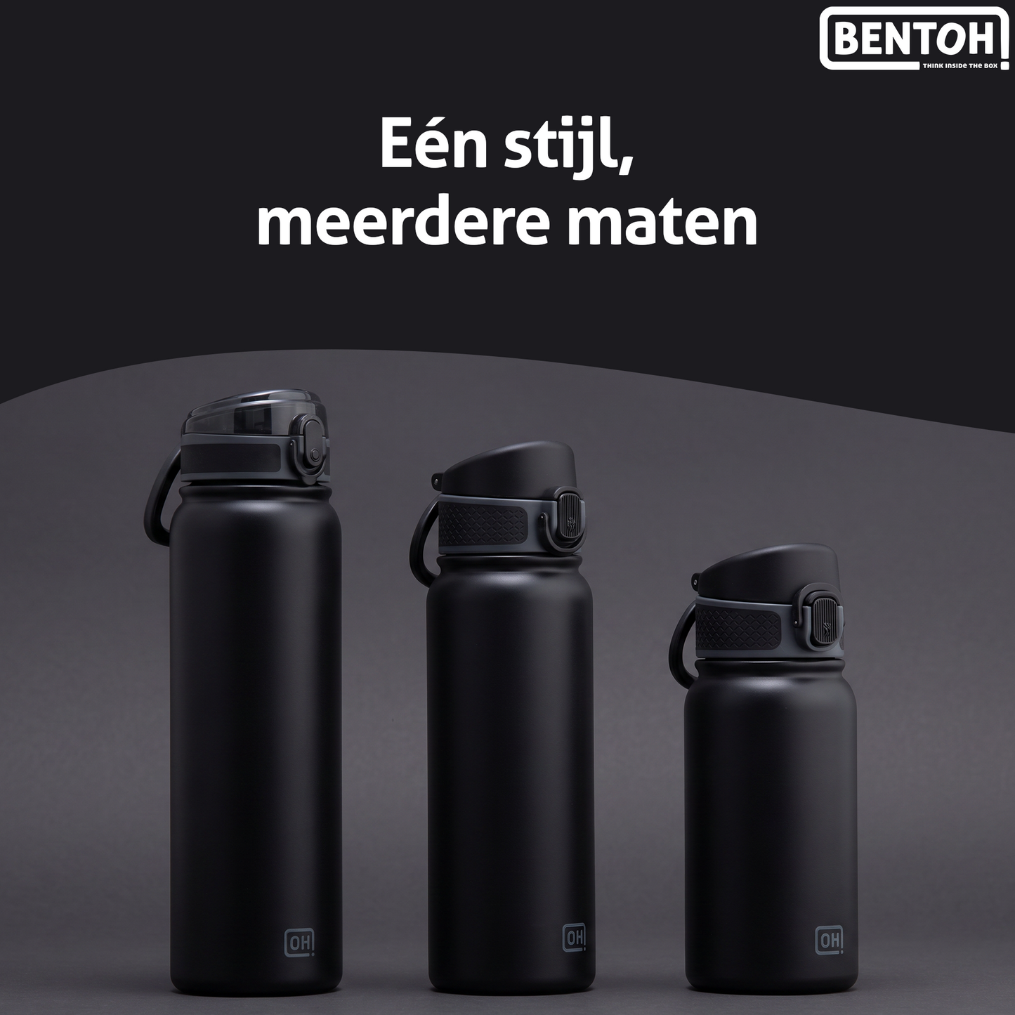 BentOH® Opitant luxe drinkfles zwart 350 ml