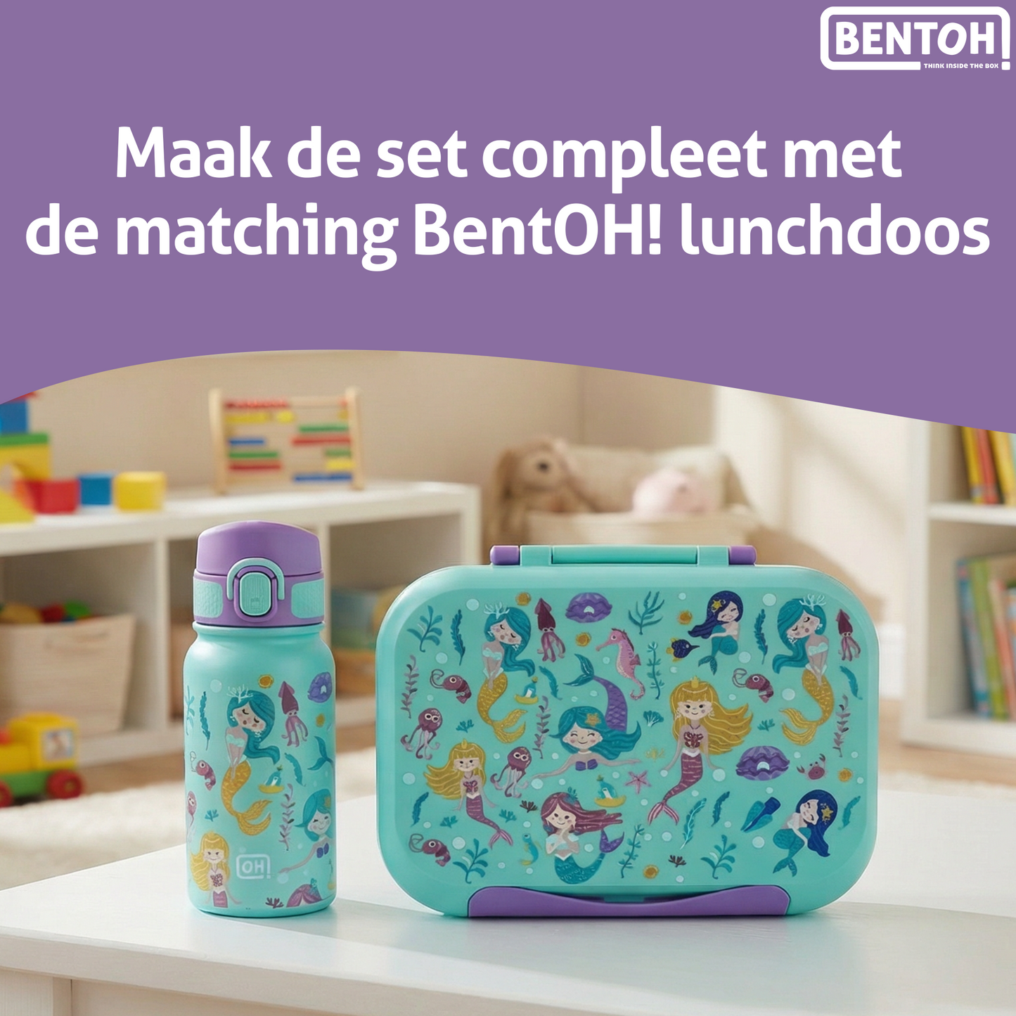 BentOH® Smile luxe drinkfles 350 ml mermaid