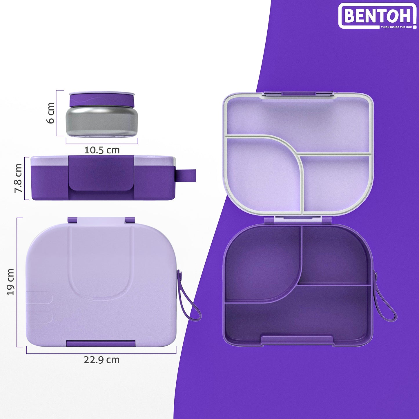BentOH!® Opitant luxe lunchdoos paars