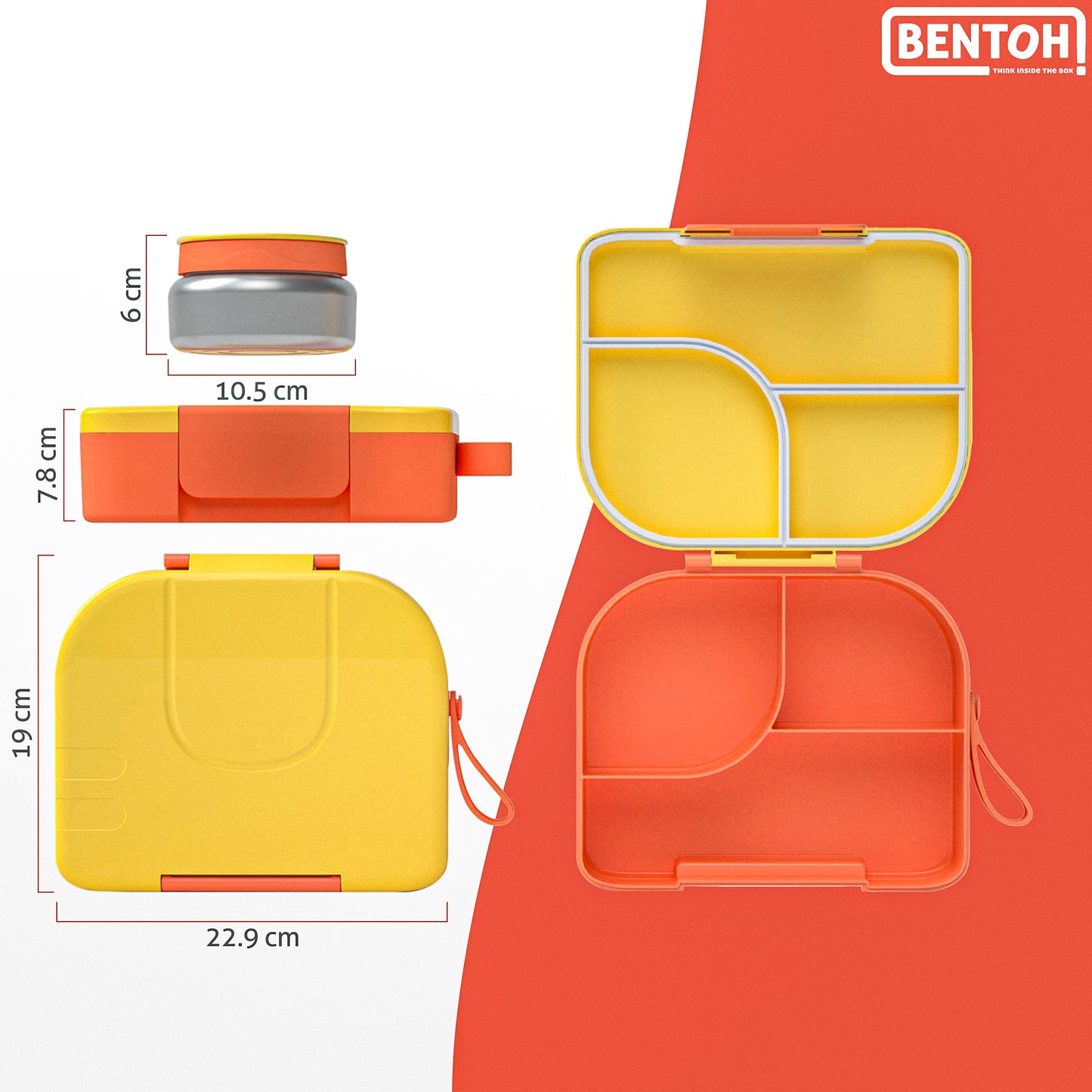 BentOH!® Opitant luxe lunchdoos geel/oranje