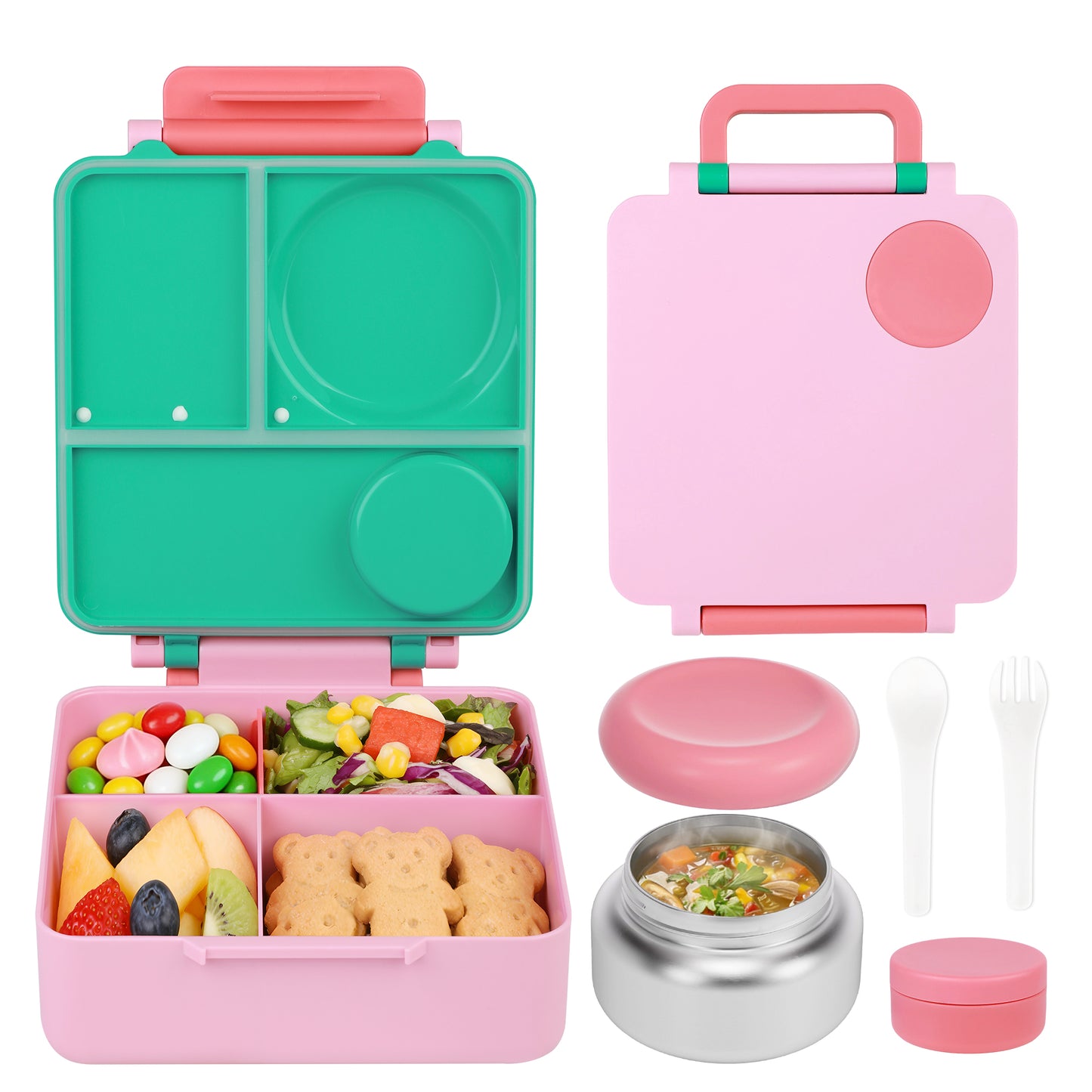 BentOH!® Square luxe lunchdoos roze