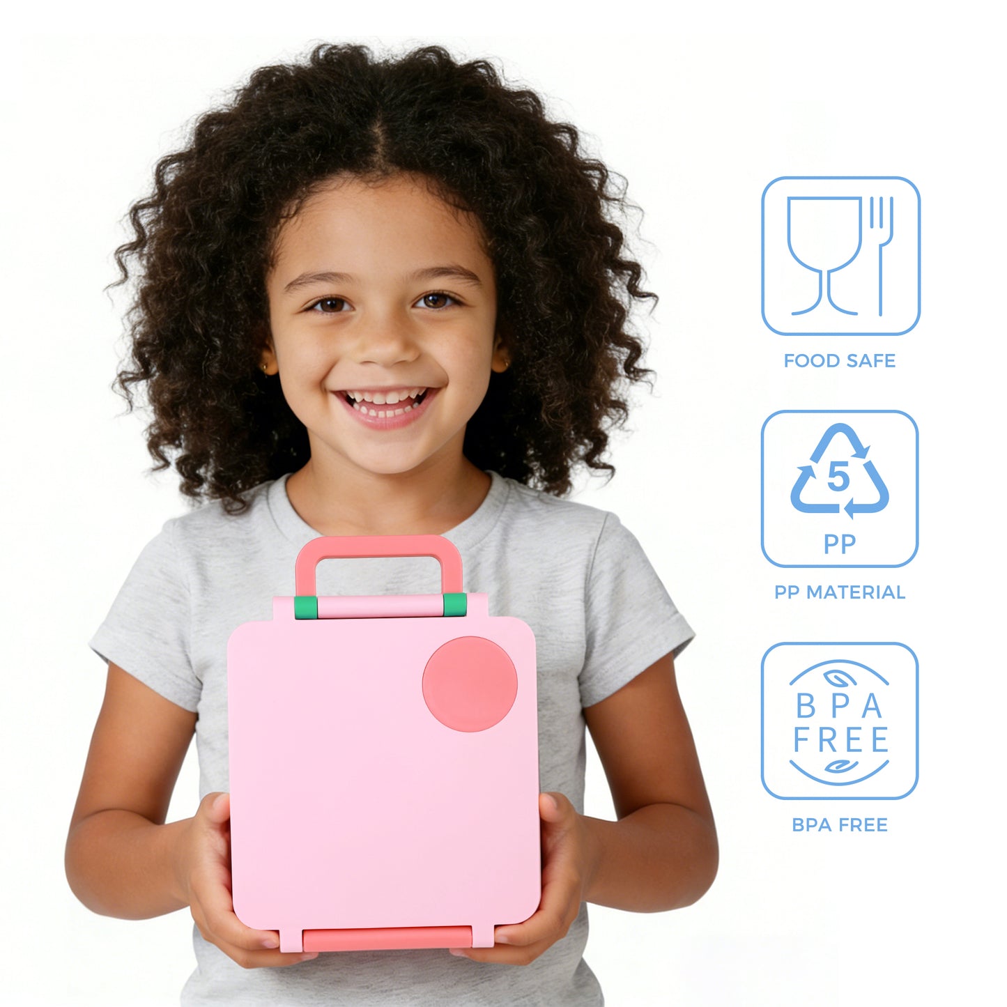 BentOH!® Square luxe lunchdoos roze