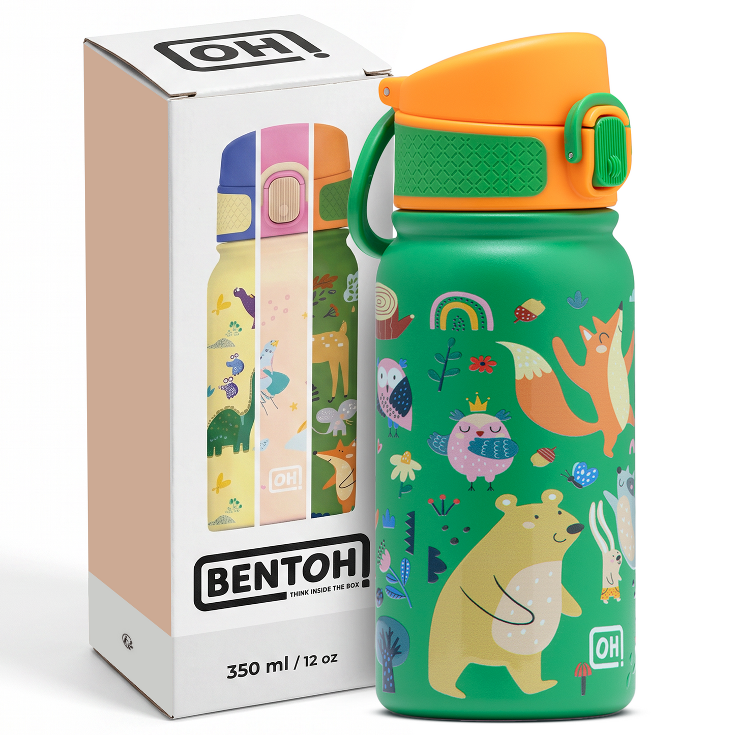 BentOH® Smile luxe drinkfles 350 ml forest